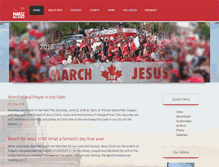 Tablet Screenshot of marchforjesus.ca